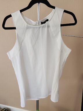 Banana Republic White Sleeveless Shell Top